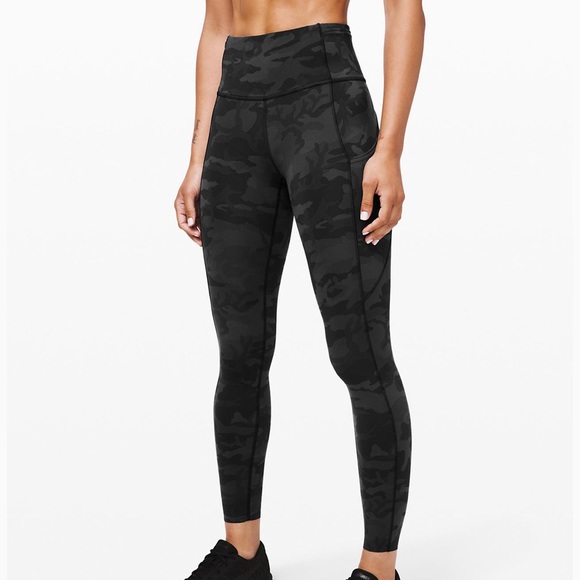 lululemon athletica Pants - Lululemon Fast & Free 25” Gray Camo Leggings NEW